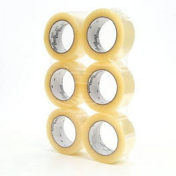 SCOTCH BOX SEALING TAPE 311 PK6 CLEAR 48 MM X 100 M PACKAGED (PACK OF 6) - CLEAR - Brand New