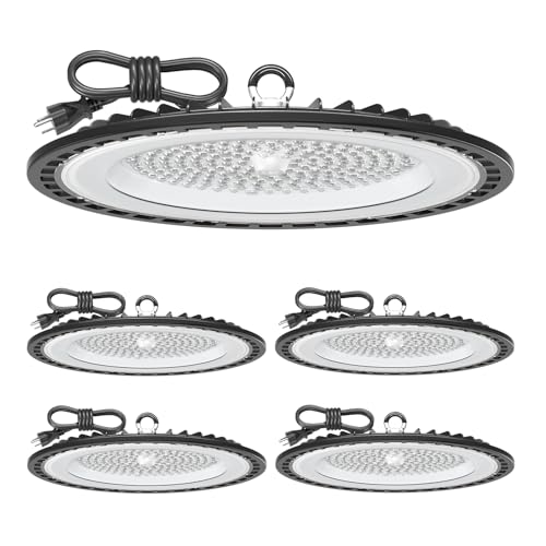 LED High Bay Light 150W 4 Pack, 5000K Daylight, 22500LM, UFO художник - Like New