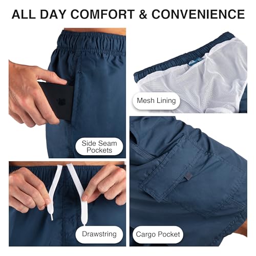 7067 KANU SURF MEN'S HAVANA SWIM TRUNKS NAVY SIZE XXL - Brand New