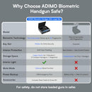 ADIMO HAND GUN SAFE BIOMETRIC GUN SAFE FOR HANDGUN PISTOL 3 QUICK ACCESS - BLACK - Brand New