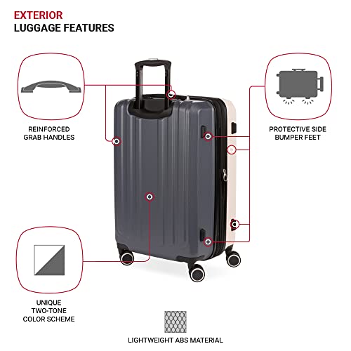 SWISS GEAR DUET HARDSIDE EXPANDABLE LUGGAGE SPINNERWHEELS 24 INCH 8028804167 - Like New