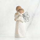 WILLOW TREE ANGEL'S EMBRACE SCULPTED HAND-PAINTED FIGURE 26084 - WHITE/TAN - Like New