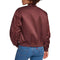 Levi's Womens Fashion Bomber Jacket Ruching On Sleeves Dark Chocolate L - Brand New
