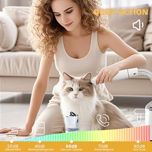 FOTING G20 5-IN-1 DOG GROOMING VACUUM, DOG CLIPPERS & SHEDDING BRUSH- BLACK - Like New