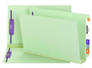 SMEAD END TAB PRESSBOARD FASTENER FILE FOLDER SAFESHIELD EXPANSION - GRAY/GREEN - Brand New