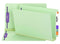 SMEAD END TAB PRESSBOARD FASTENER FILE FOLDER SAFESHIELD EXPANSION - GRAY/GREEN - Brand New
