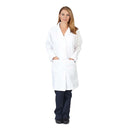 NATURAL UNIFORMS WOMENS LABCOAT 40 INCH 3 POCKET - SIZE: WOMEN XL - WHITE - Brand New