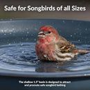 Sunnydaze Gleeful Garden 23" Iron Pedestal Bird Bath for Outside - Matte Blue - Like New