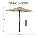SIMPLE DELUXE 7.5FT PATIO UMBRELLA OUTDOOR TABLE MARKET YARD UMBRELLA - TAN - Like New