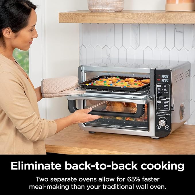 Ninja DCT401QBK 12in1 Double Oven FlexDoor FlavorSeal & Smart - Scratch & Dent