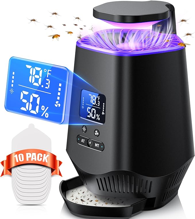 Fooxem Fruit Fly Traps Smart Flying Insect Temperature Sensor IT10 - BLACK Like New