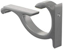 Aluminum Curved Shelf Clips Set of 2 Chrome 3"H x 3/4"W x 5"D - Brand New