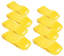 ZONETECH TIRE SAVER RAMPS - PREMIUM ANTI- SLIP DESIGN PREVENTION 8 PACK - YELLOW - Like New
