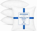 Hannah Linen Throw Pillow Inserts 22x22 4 Pack Square Cushion Pillow Forms - Brand New