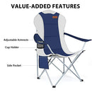 RISEPRO Oversized Camping Folding Chair Heavy Duty Support 265 LBS B08LTFQY89 - Brand New