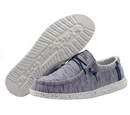 110532521 Hey Dude Men's Wally Stretch Fleece Navy White Size 9 - Like New
