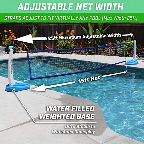 GoSports Splash Net PRO Pool Volleyball Net, Includes 2 Volleyballs, 091-11-2046 - Like New