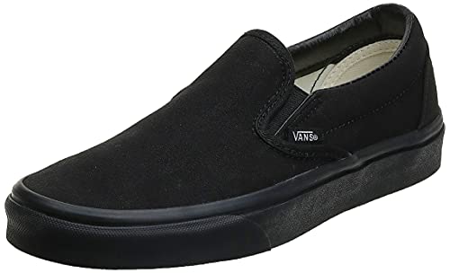 VANS UNISEX CLASSIC SLIP-ON - SIZE: MEN 8.5 WOMEN 10 - BLACK/BLACK - Like New