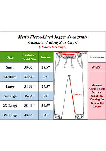 BLUE ICE MEN'S FLEECE-LINED JOGGER SWEATPANTS - SIZE: MEN M - BLACK - Like New