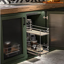 Home Zone Living Pull Out Kitchen Cabinet Organizer with 2 Tiers of Storage - Like New