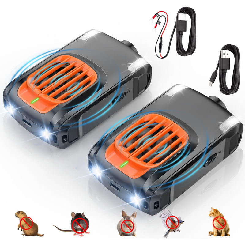 CIIC UPGRADED MOUSE REPELLENT, 2 PACK RODENT REPELLENT - BLACK/ORANGE - Like New