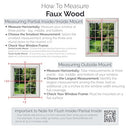 LINEN AVENUE CORDLESS 2" FAUX WOOD BLINDS 46 1/2 W X 48 H FMBY-014-WHT - WHITE - Like New