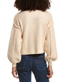 Saltwater Luxe Everlee Long Sleeve Scoop Neck Sweater Bone MD - Brand New
