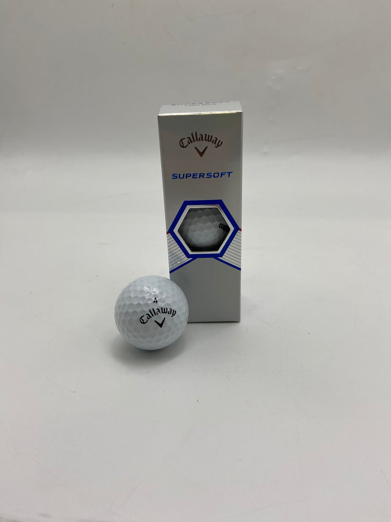 CALLAWAY GOLF SUPERSOFT GOLF BALLS - 3 BALLS - WHITE - Brand New