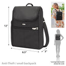 TRAVELON ANTI-THEFT - CLASSIC SMALL CONVERTIBLE BACKPACK - BLACK - Brand New