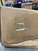 KRAMZING SWIVEL BAR STOOLS SET OF 3, 26" SEAT HEIGHT BAR CHAIRS - GRAY - Like New