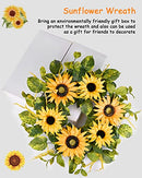 DDHS Sunflower Wreath 23 inch Wreath for Front Door with Artificial Sunflowers - Brand New
