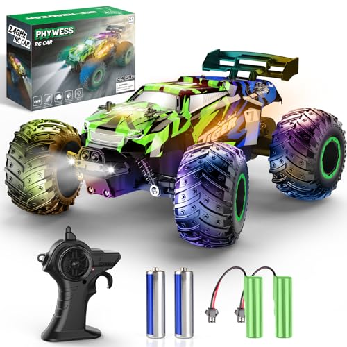Remote Control Car, RC Cars Kids Toys for Boys, 2.4Ghz RC Truck Toys, Green/Blue - Like New
