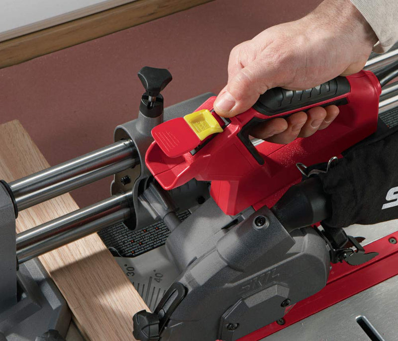 SKIL 3601-02 FLOORING SAW WITH 36T CONTRACTOR BLADE, RED AND BLACK - Like New