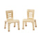 ECR4KIDS Bentwood Chair, 12" Seat Height, Stackable Seats, 2-Pack - Natural - Like New