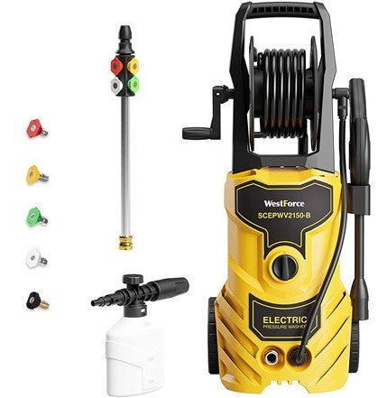 WestForce 3350 PSI Electric Pressure Washer 1.85 GPM 1800W SCEPWV2150-B - YELLOW Like New