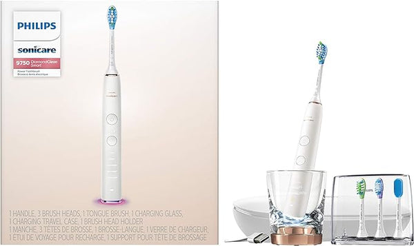 Philips Sonicare DiamondClean 9750 Rechargeable Toothbrush HX9924/65 - Rose Gold Like New
