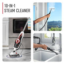 HOOVER STEAM COMPLETE PET STEAM MOP, 10-IN-1 REMOVABLE HANDHELD STEAMER - BLACK - Like New
