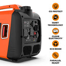 AIVOLT INVERTER GENERATOR 4300W GAS POWERED SUPER QUIET OUTDOOR - ORANGE/BLACK - Like New