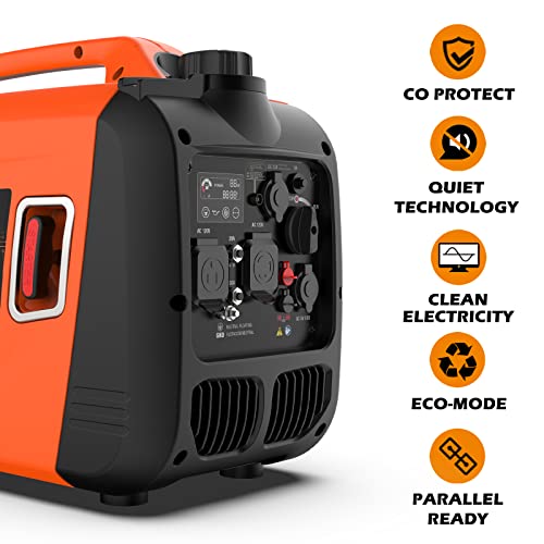 AIVOLT INVERTER GENERATOR 4300W GAS POWERED SUPER QUIET OUTDOOR - ORANGE/BLACK - Like New
