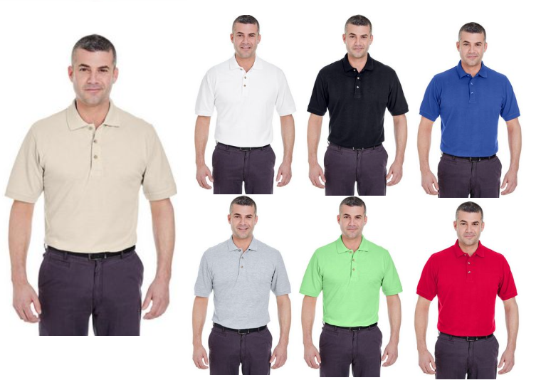 8535 UltraClub Men's Classic Pique Polo New