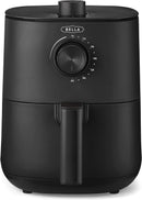 BELLA 3 Qt Manual Air Fryer Oven and 5-in-1 Multicooker, 1400 Watt - Matte Black Like New