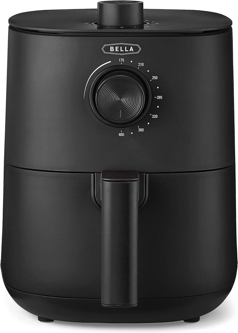 BELLA 3 Qt Manual Air Fryer Oven and 5-in-1 Multicooker, 1400 Watt - Matte Black Like New