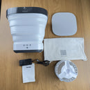 MOYU PORTABLE WASHING MACHINE FOLDABLE BUCKET WASHER SOFT SPIN DRY - GRAY - Brand New