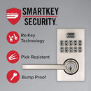 KWIKSET 917TNL-15S SMARTCODE KEYPAD ELECTRONIC, TUSTIN LEVER SMARTKEY - Nickel - Like New