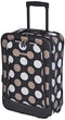 ROCKLAND FASHION SOFTSIDE LUGGAGE SET, 2-PIECE LUGGAGE - NEW BLACK DOT - Like New