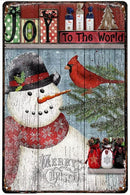 Angeloken Christmas Home Decor Snowman Cardinal Joy To The World Merry - Brand New