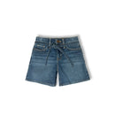 WONDER NATION GIRLS BAGGY DENIM SHORTS - SIZE: YOUTH 14 - MEDIUM ENZYME BELTED - Brand New