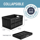 CLEVERMADE COLLAPSIBLE BIN 62L 16GAL STACKABLE CONTAINERS 8031748-006 3PK, Black Like New