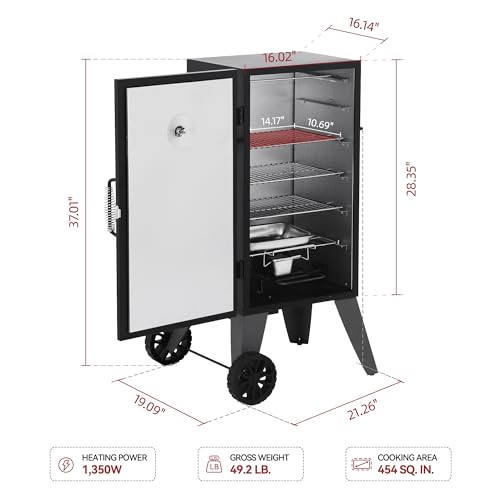 Royal Gourmet SE2805 28" Analog Electric Smoker 3 Cooking Grates - BLACK - Like New