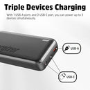 ENERGIZER 20000MAH PORTABLE CHARGER FAST CHARGING 22.5W PD3.0 UE20055PQ - BLACK - Brand New